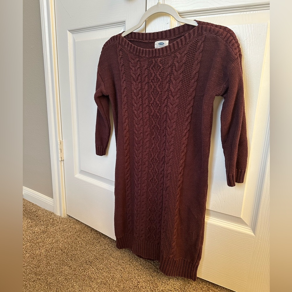 Old Navy Maroon Sweater Dress/Tunic